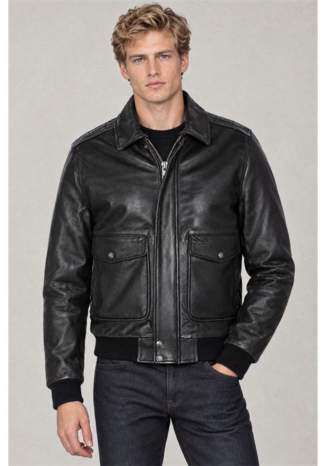 Schott NYC Giubbotto Pilota A-2 Vintage in Pelle di Vitello Nero Uomo SCHOTT N.Y.C | Giubbotti | LC5331XBLACK